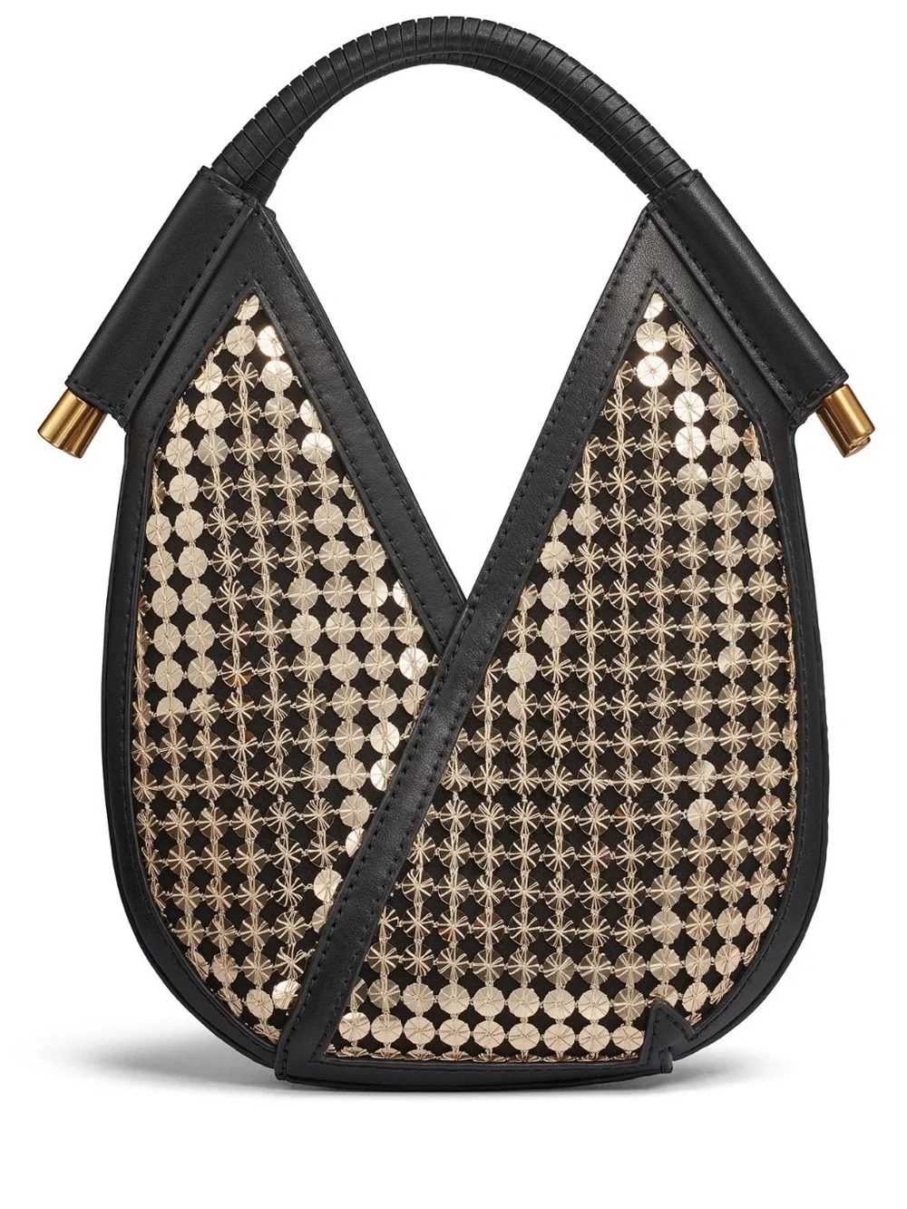 Donna Karan Baldwin Crossbody Purse Black/Gold Sequin - Picture 2 of 6